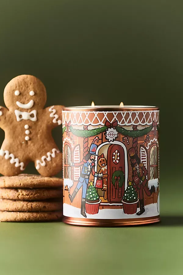 Gourmand Gingerbread House Boxed Glass Candle by Glasshouse Fragrances