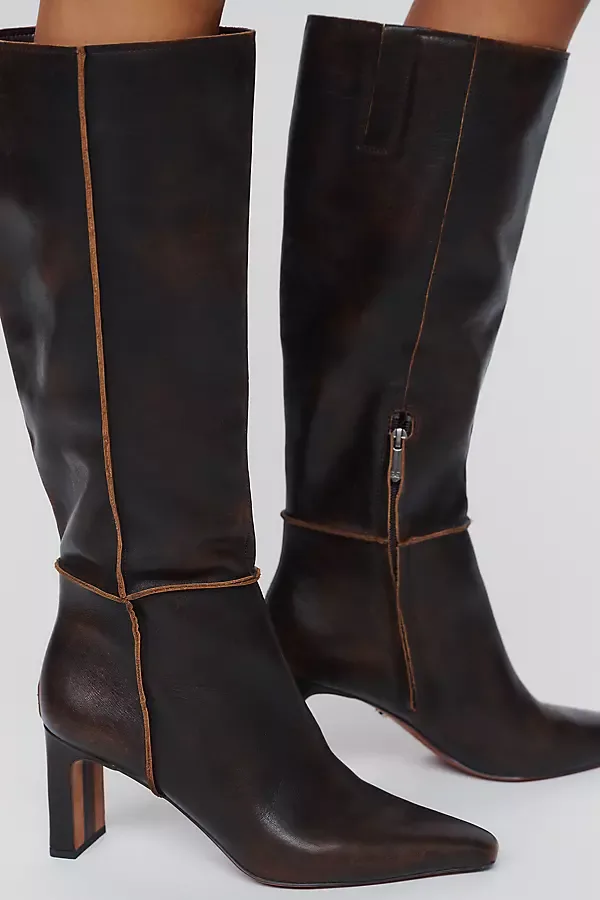 Sylvia Leather Moto Boots by Sam Edelman