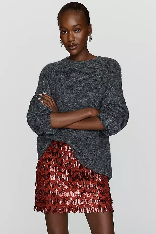 Bodil Sequin Mini Skirt by Saylor