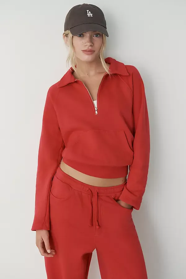 100% Cotton Half Zip Sweatshirt by Sundry
