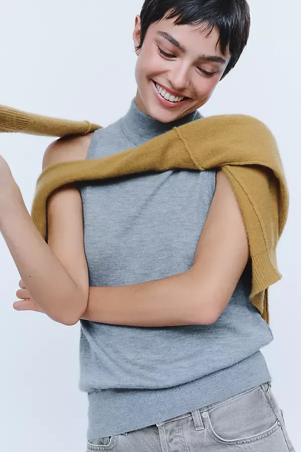 100% Cashmere Sleeveless Sweater by Anthropologie
