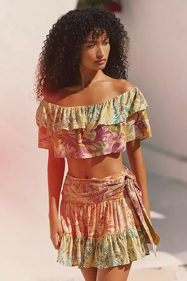Off-Shoulder Ruffled Top by Celandine