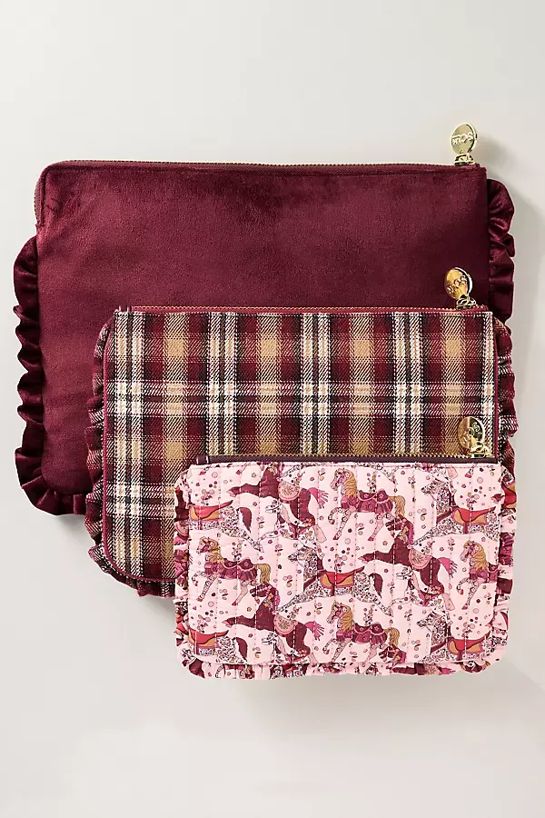Set of 3 Flat Pouches by Stoney Clover Lane
