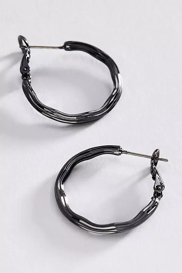 Ribbed Hoop Earrings by Anthropologie