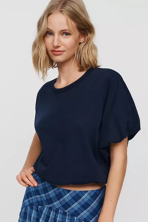 Cotton Gia Bubble-Hem Tee by Citizens of Humanity