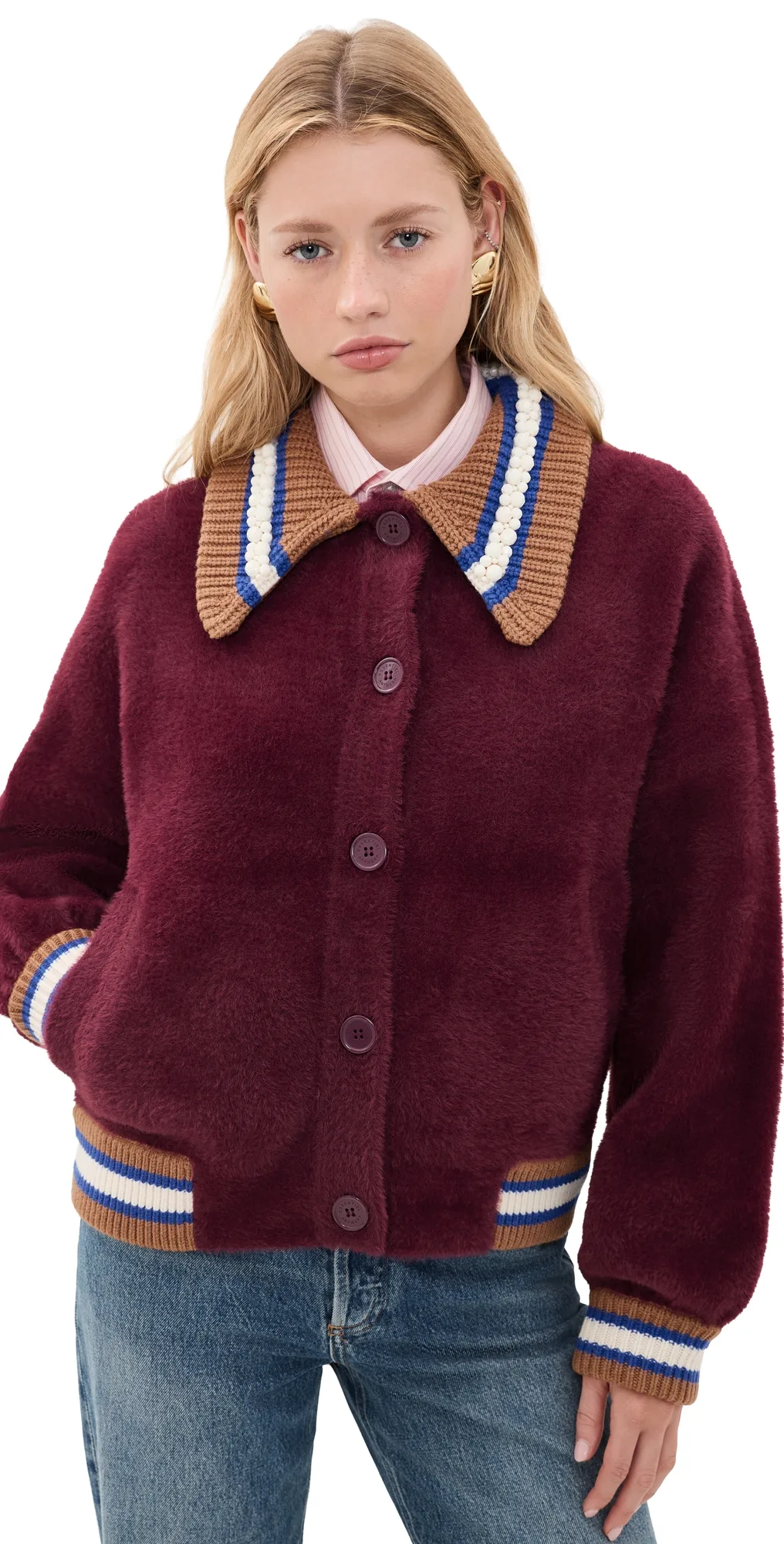 Kamore Knit Jacket with Collar by ESSENTIEL ANTWERP