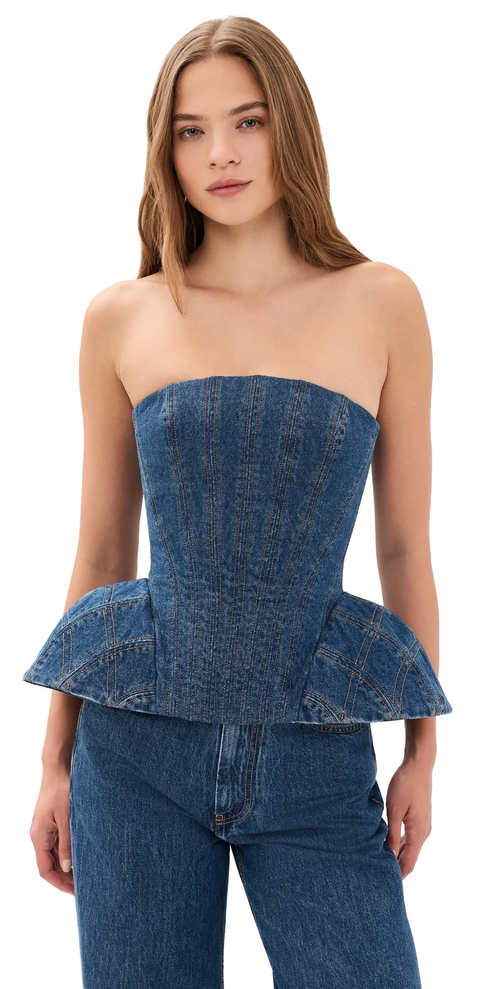 Emmi Corset Denim Top by AKNVAS
