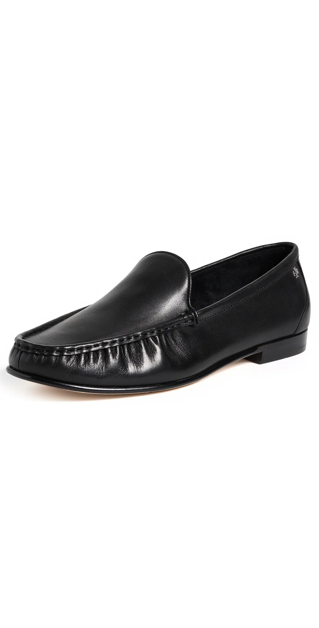 Classic Ruched Leather Loafers by Tory Burch