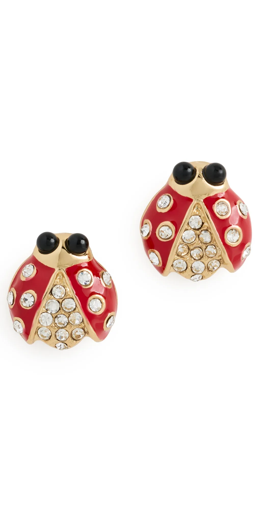 Crystal Ladybug Back Ball Earring by Kenneth Jay Lane