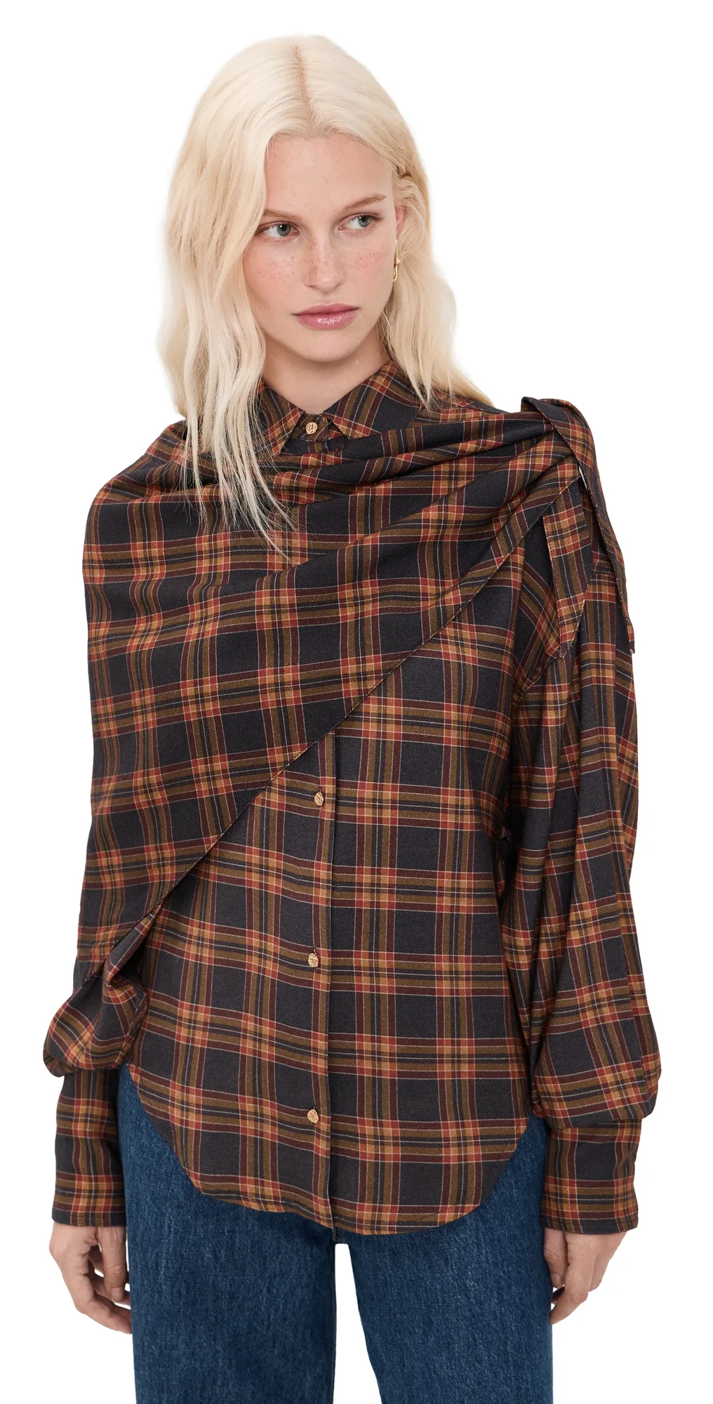 Kiss Oversized Shirt with Scarf by ESSENTIEL ANTWERP