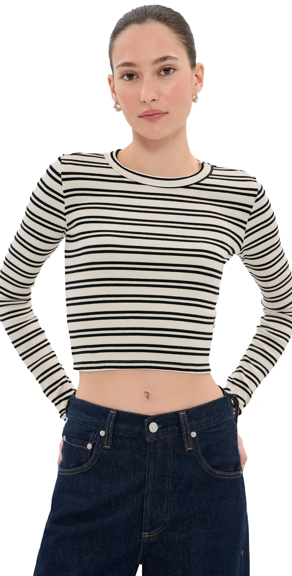 Hadley Long Sleeve Cropped Tee by LE BOP