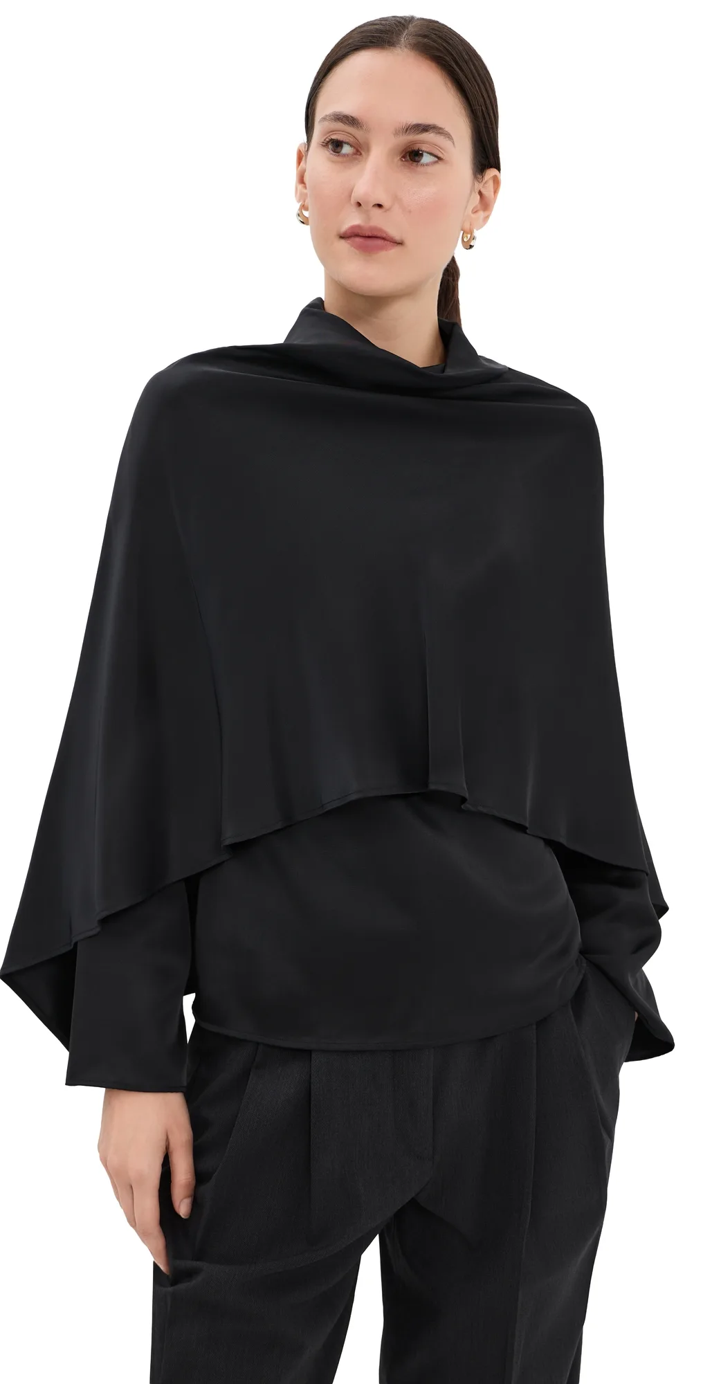 Satin Cape Top by Rhe