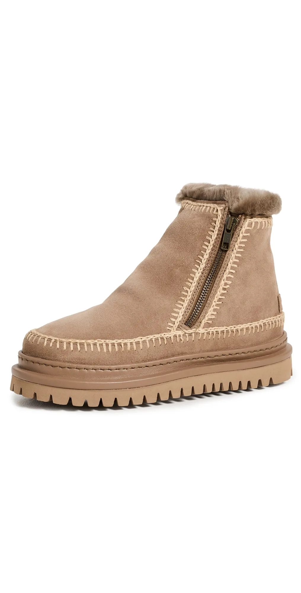 Setsu 4.0 Booties Crochet Camel Suede by Laidback London