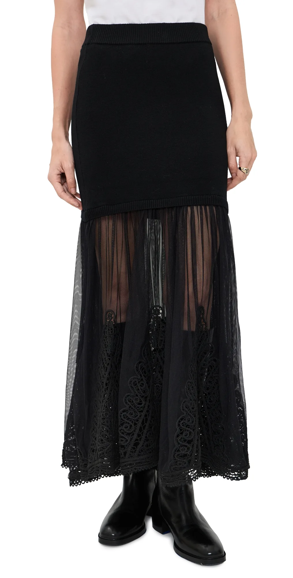 Vali Embroidered Maxi Skirt by Sea