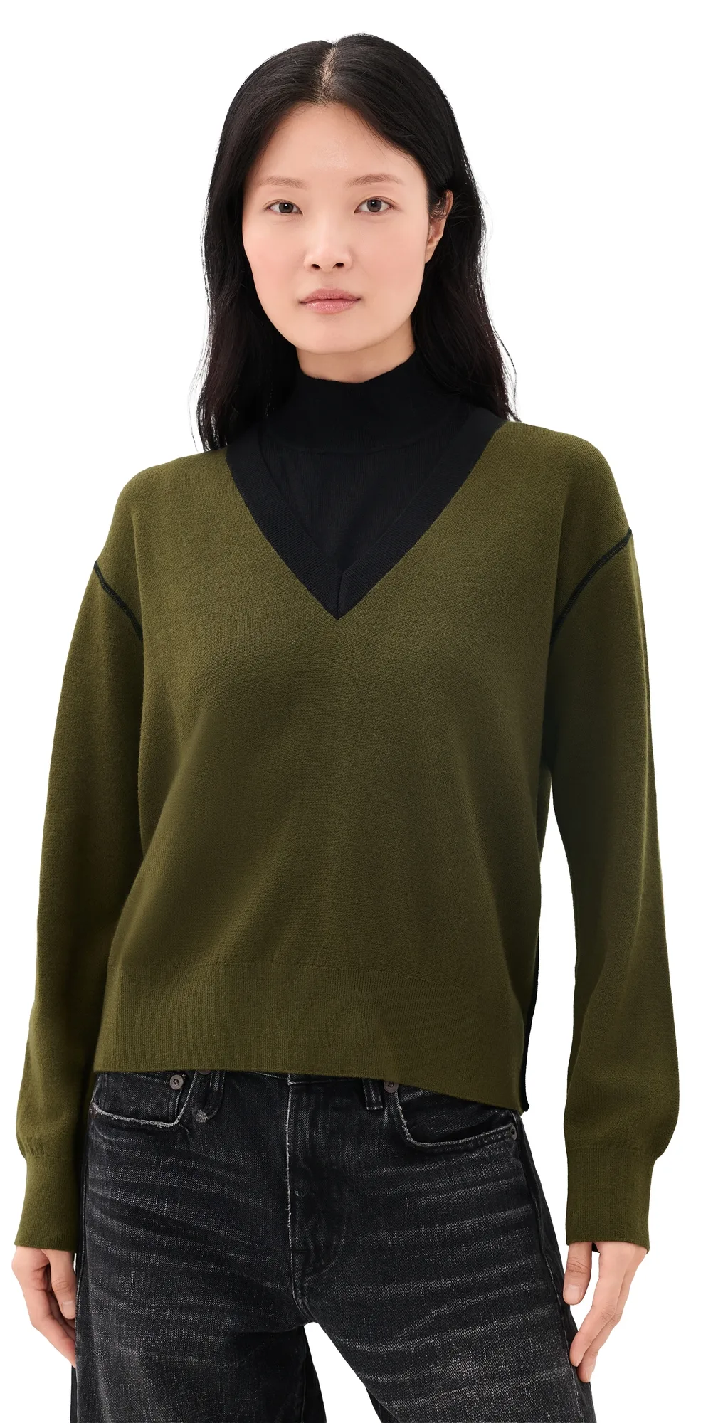 Koli Bicolor Knit Pullover by ESSENTIEL ANTWERP