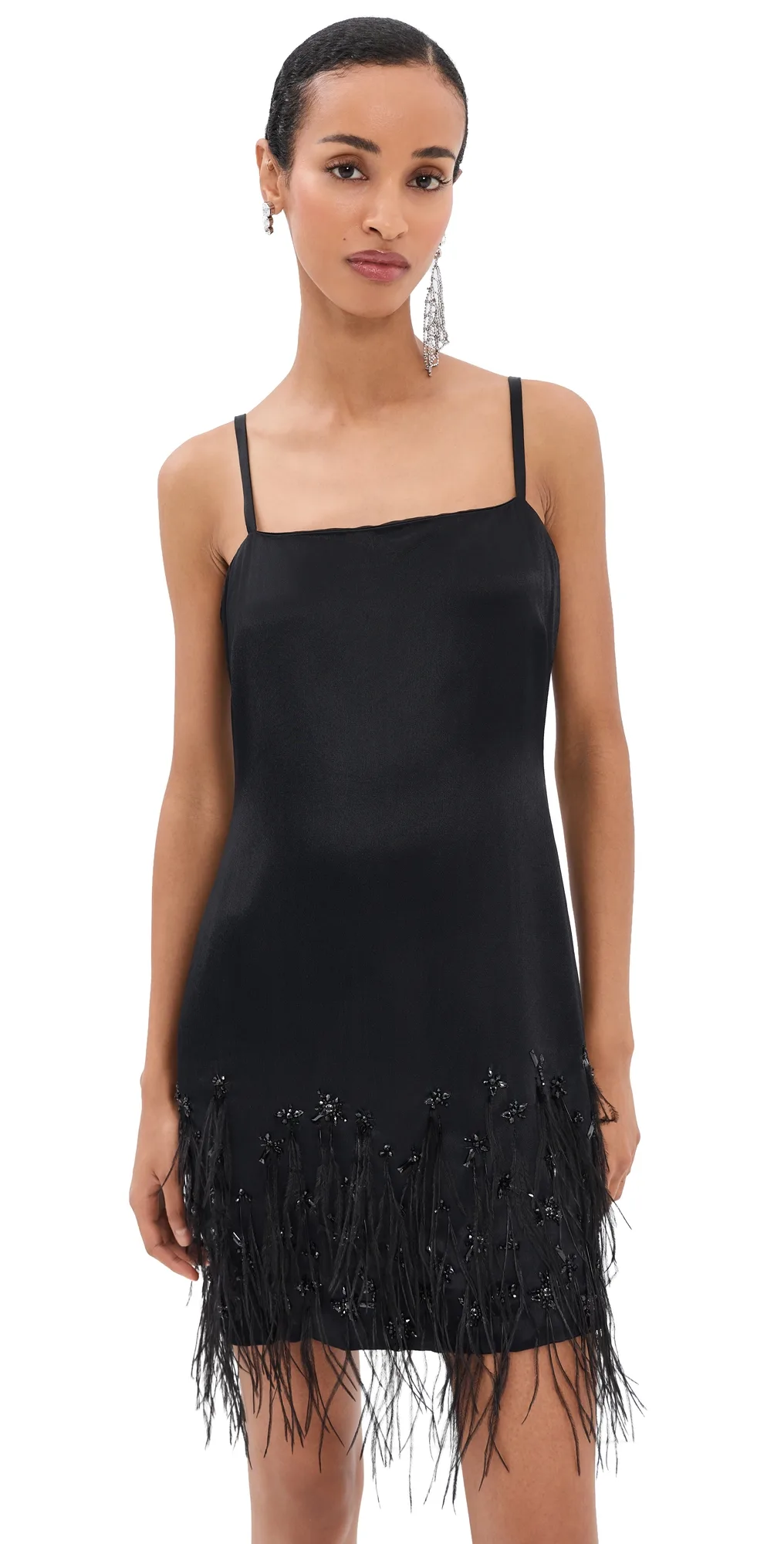 Kavin Mini Dress Feather Embellished by Azeeza