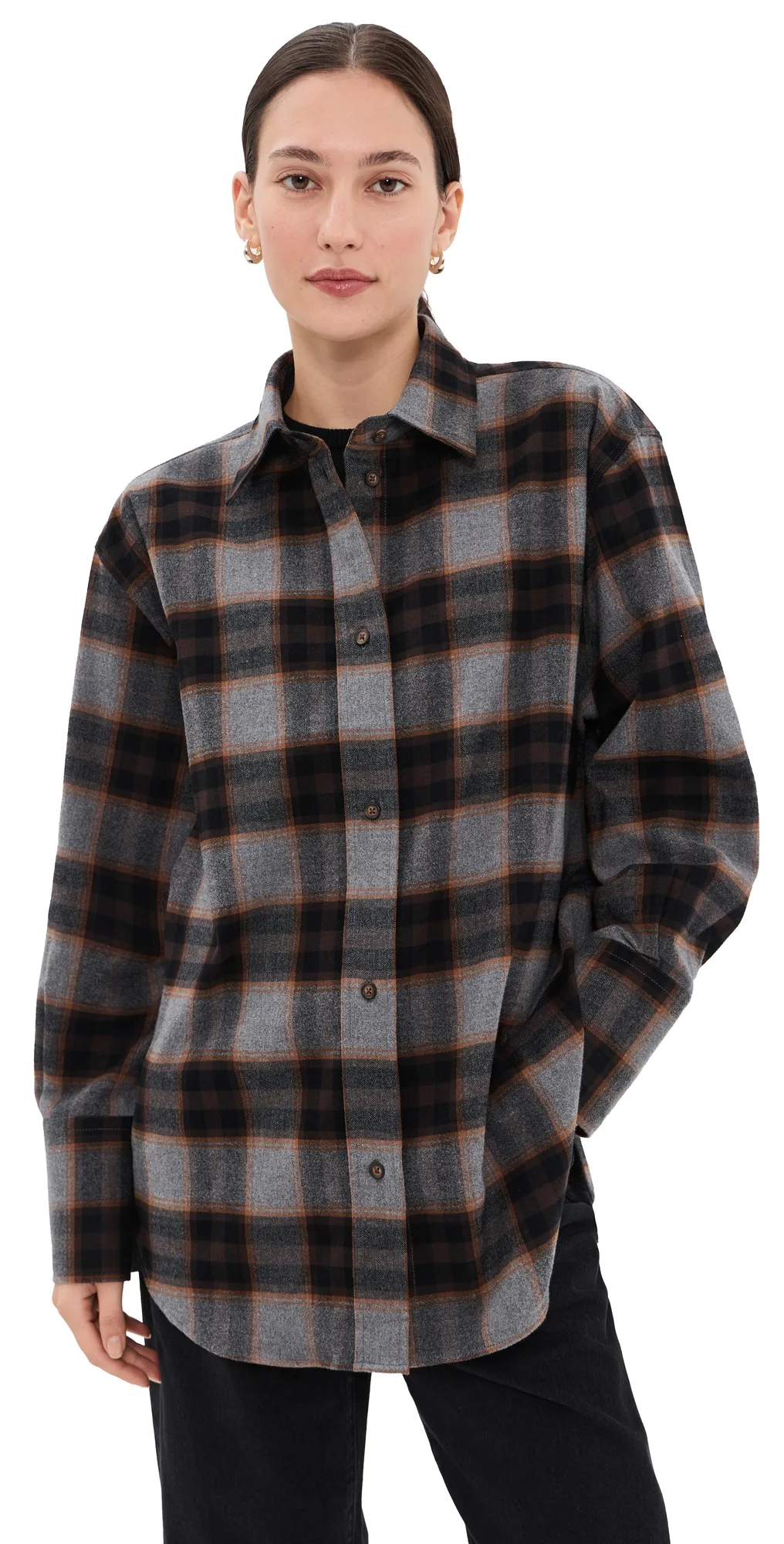 Flannel Check Overshirt by Rhe