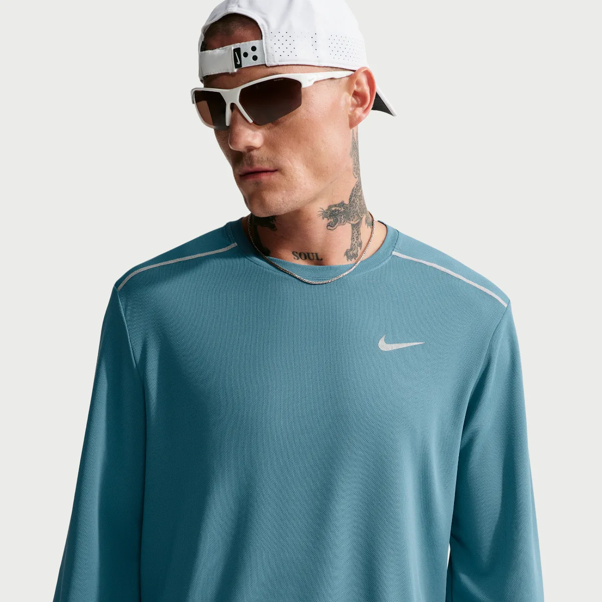 Miler Dri-FIT Long-Sleeve Running Top by Nike