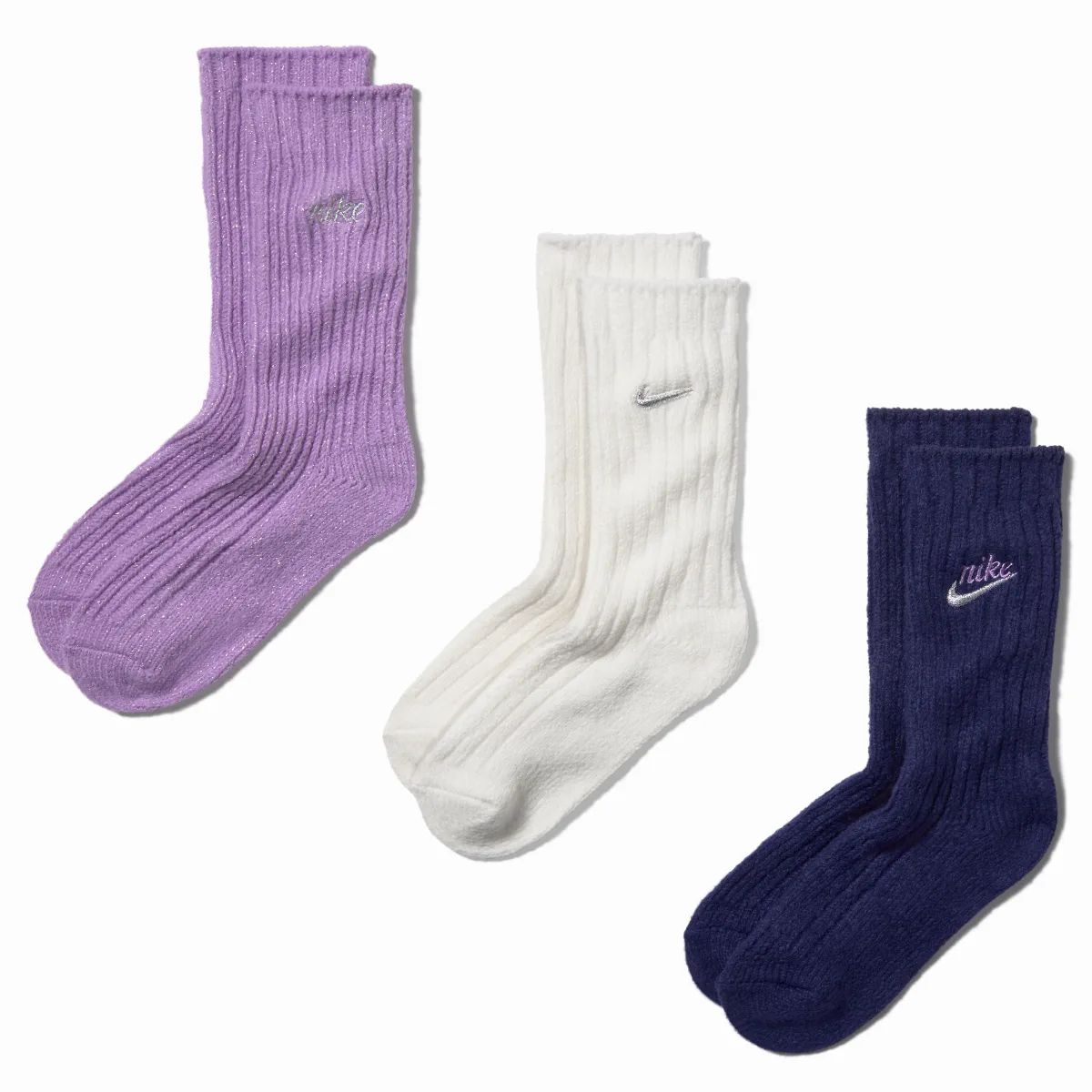 Swoosh Sparkle Boots Socks (3 Pairs) by Nike