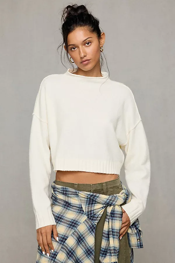 Lynden Funnel Neck Boxy Pullover Sweater