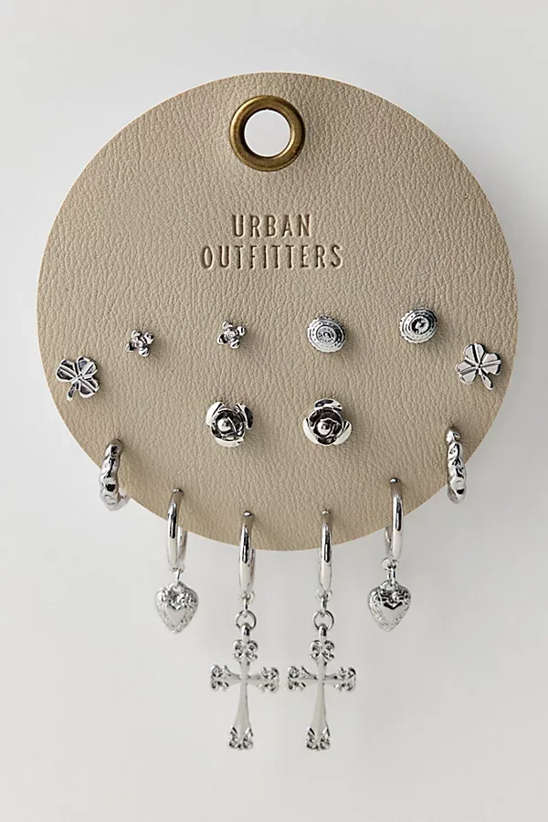 Audrey Cross & Rose Multi Earrings Set by Urban Outfitters