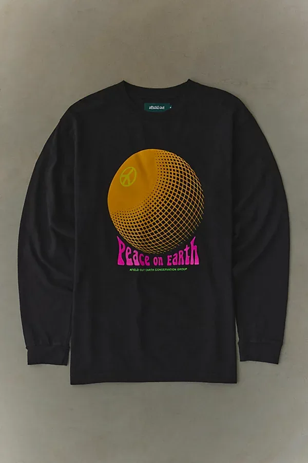 Peace on Earth Graphic Long Sleeve Tee by Afield Out