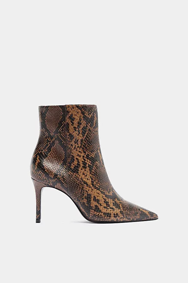 Mikki Casual Snake Print Ankle Booties