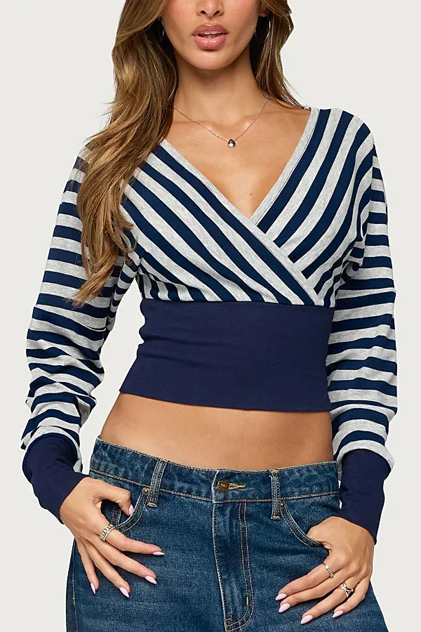 Keeva Striped Top by Edikted