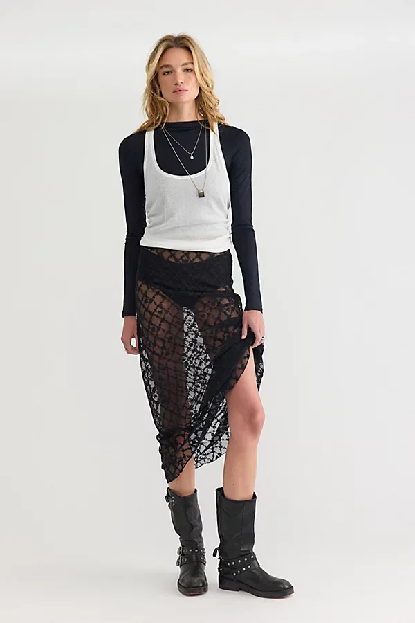 Spell Serpent Lace Maxi Skirt by Spell