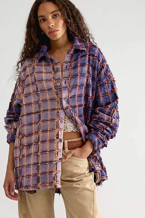 The Tales Check Flannel Bonded Shirt by The Tales