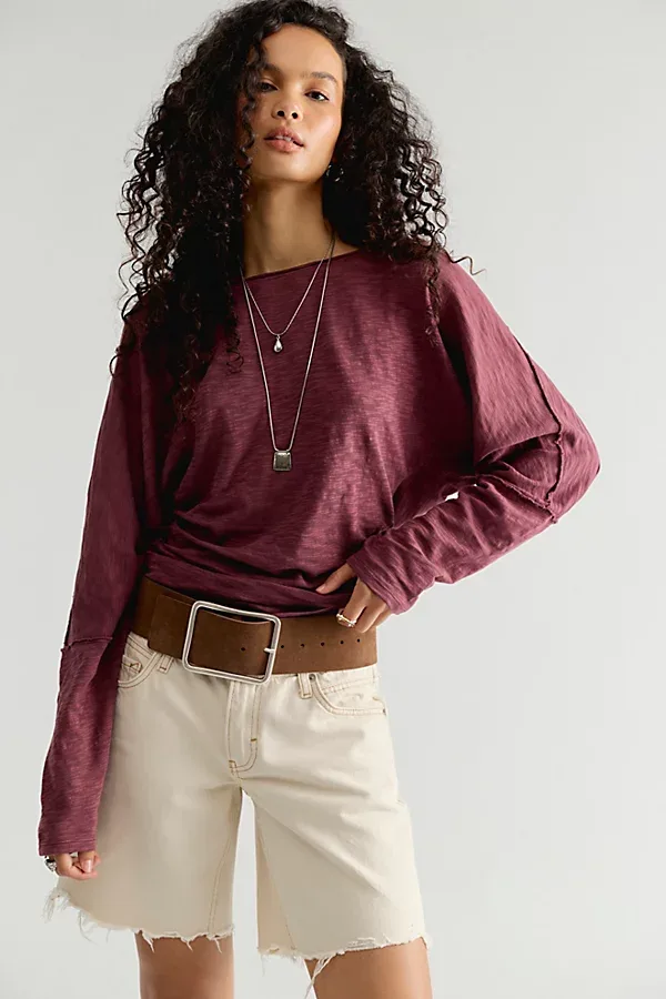 We the Free Europa Off-The-Shoulder Long Sleeve Top by Free People