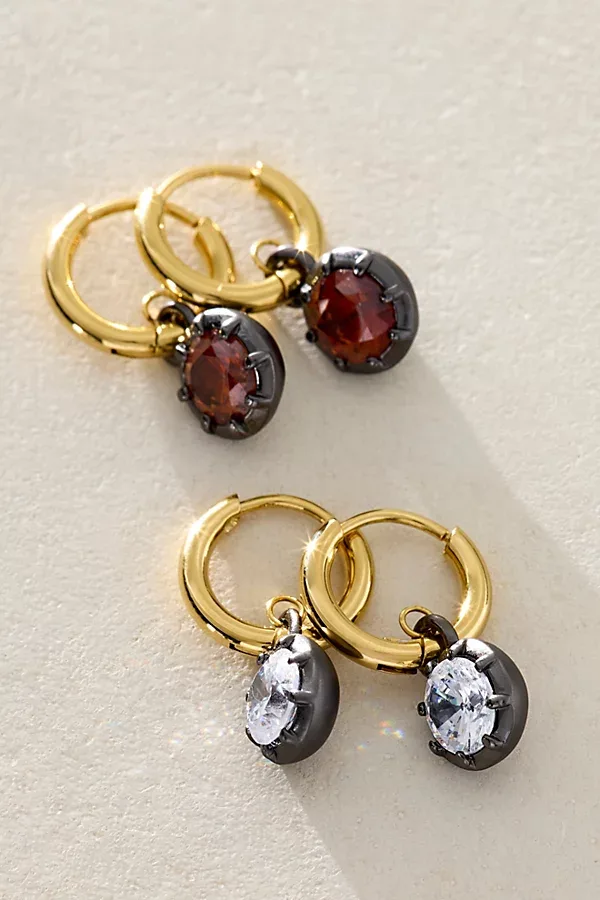 Raye Hoop & Drop Earrings by Free People