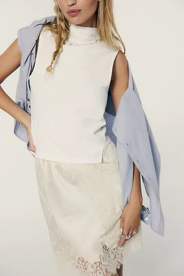 Dont Tell Mini Slip Skirt by Free People