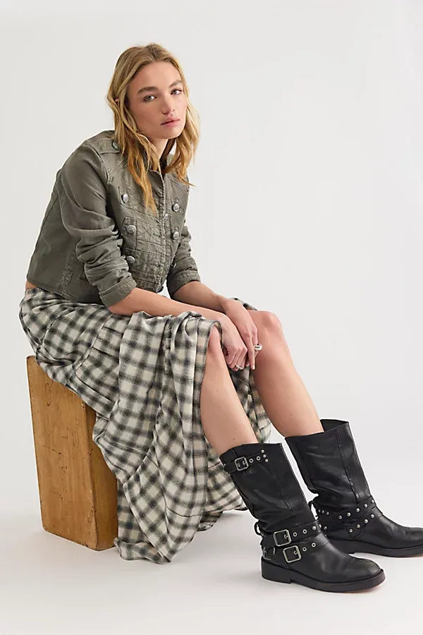 Ciao Ciao Vacation Sonder Check Tier Skirt by Ciao Ciao Vacation