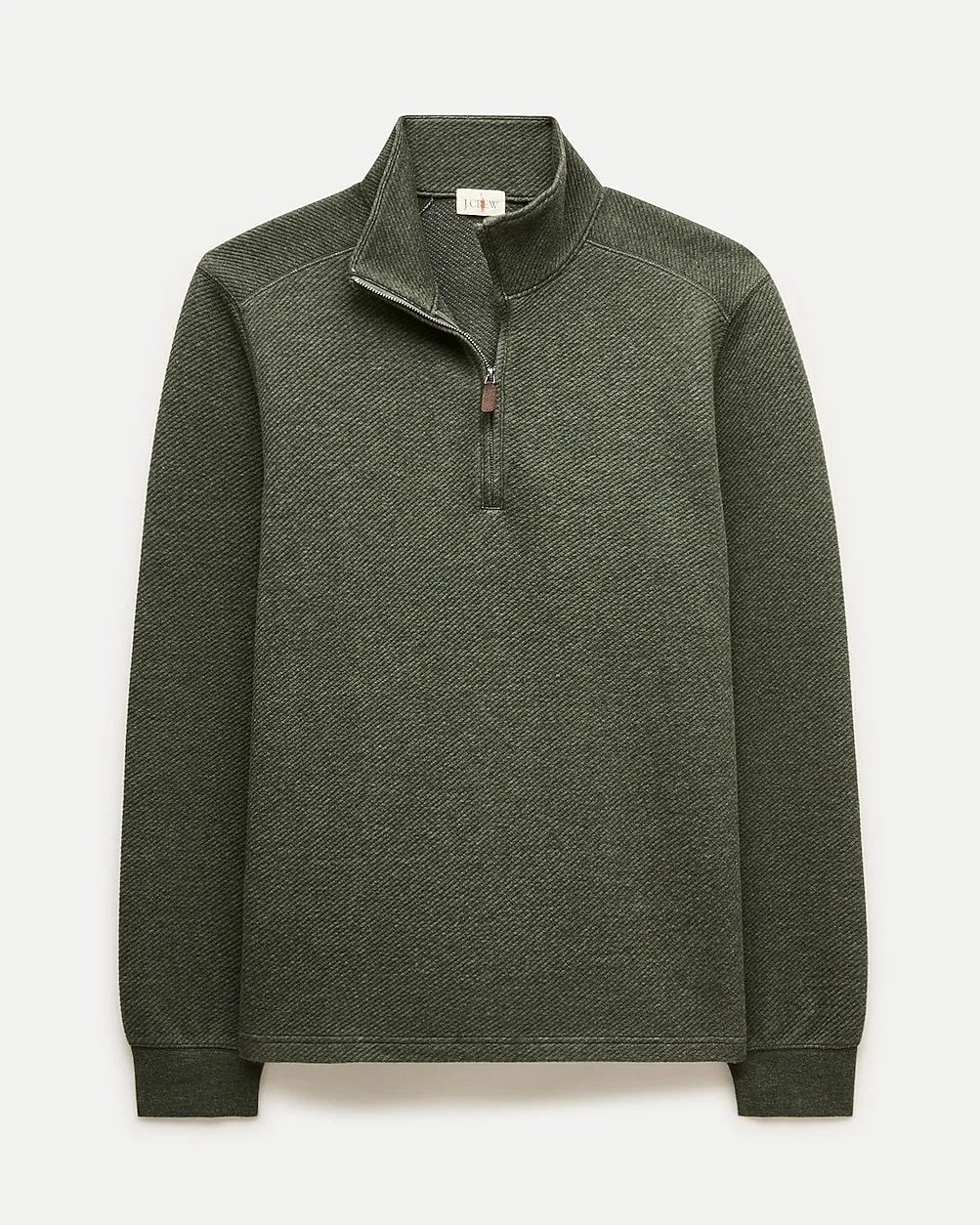 Quarter-Zip Pullover in Cotton Jacquard by J.Crew