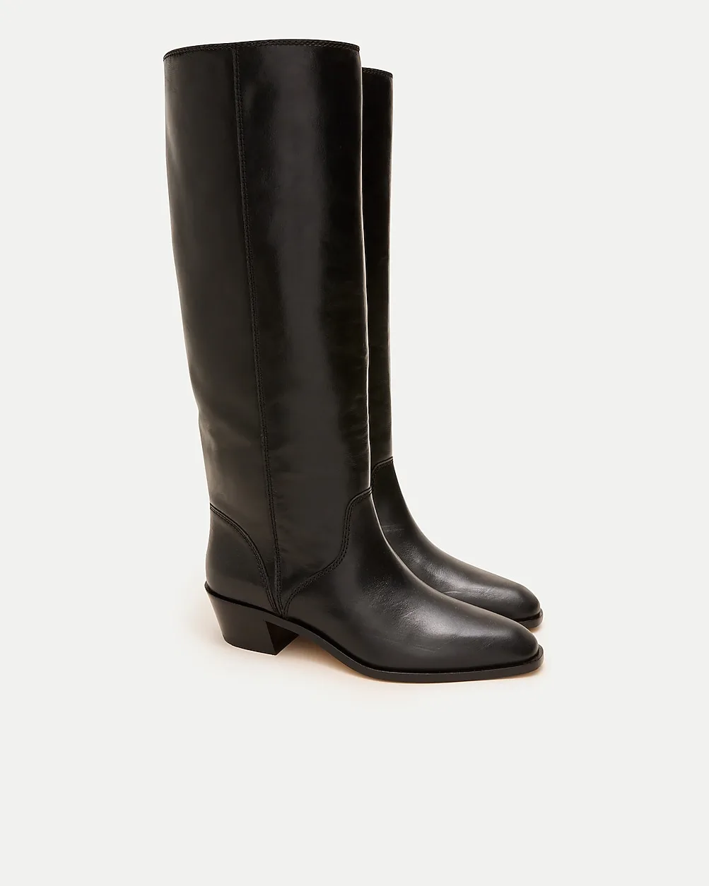 Western Knee-High Boots in Leather