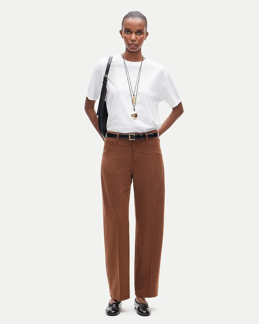 Tall Tapered Trouser Pant in Wool-Blend Flannel by J.Crew