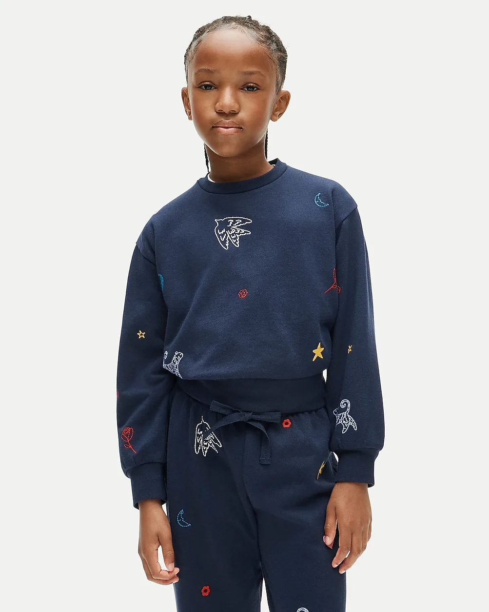 Everyday Crewneck Sweatshirt in Embellished Cozy Rib by J.Crew
