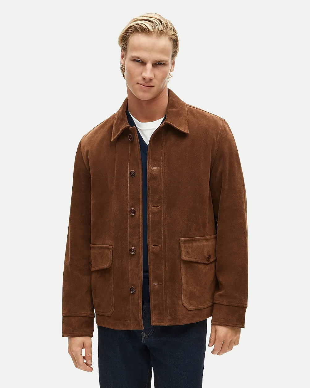 Two-Pocket Field Jacket in Italian Suede by J.Crew