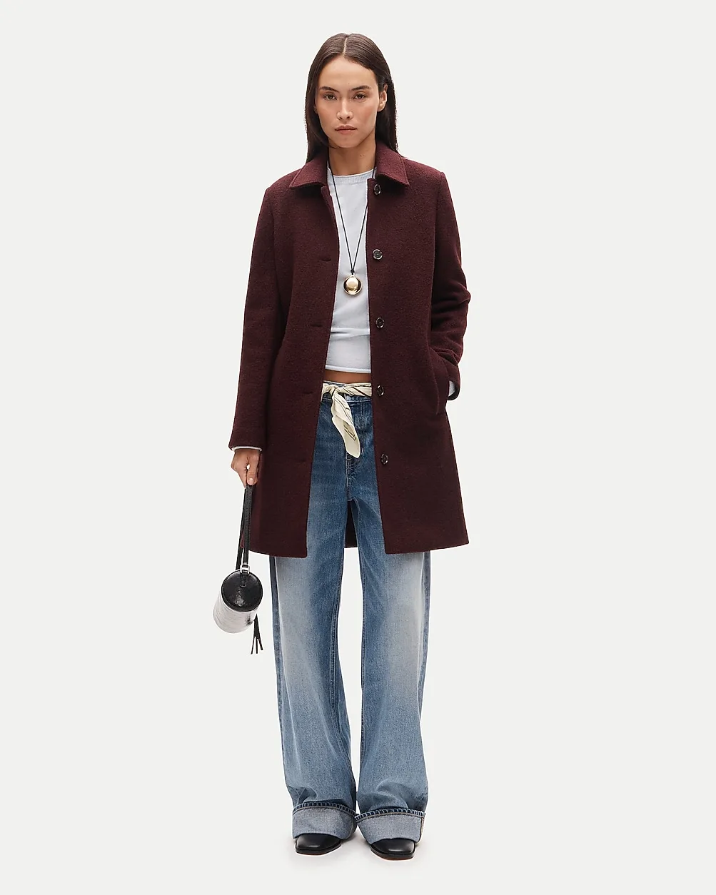 Car Coat in Italian Boiled Wool by J.Crew
