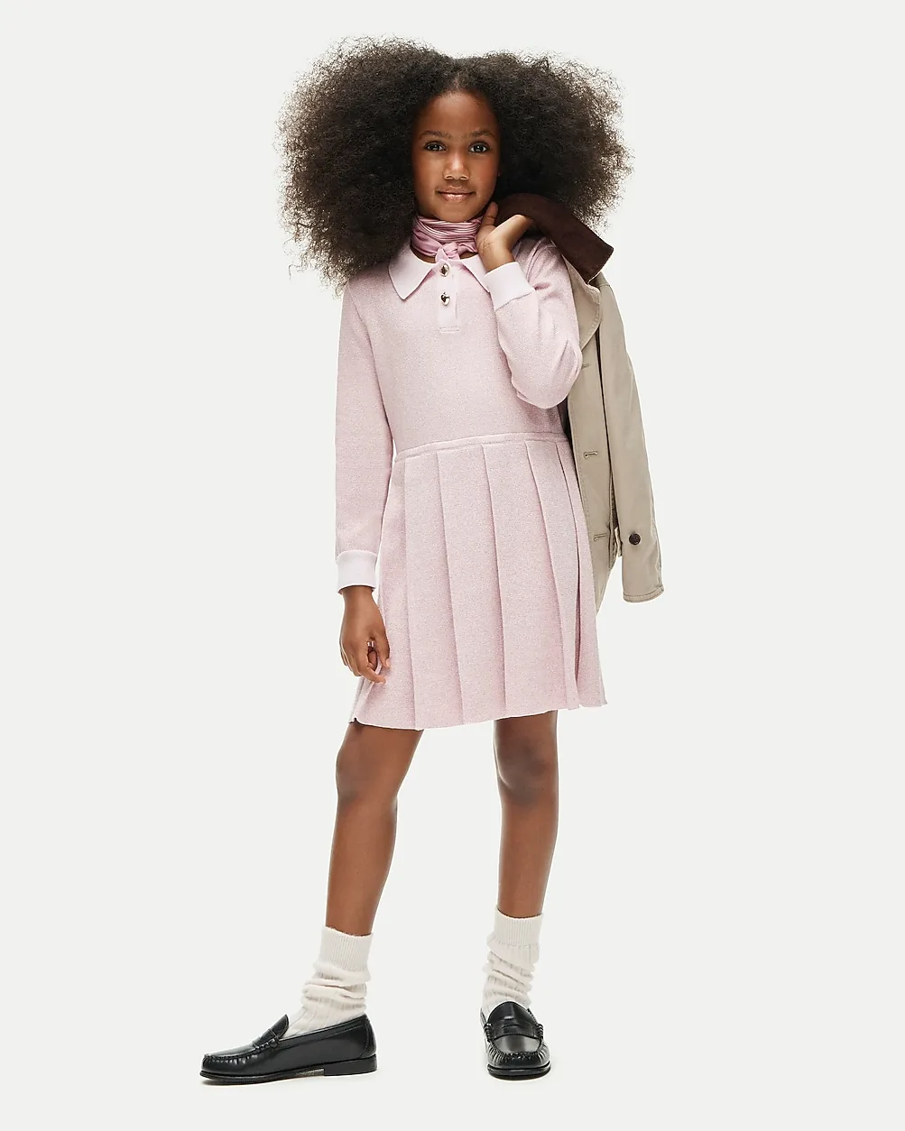 Collared Sweater-Dress with Lurex Metallic Threads by J.Crew