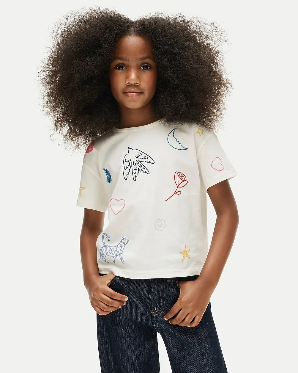 Everyday T-Shirt with Embroidery by J.Crew