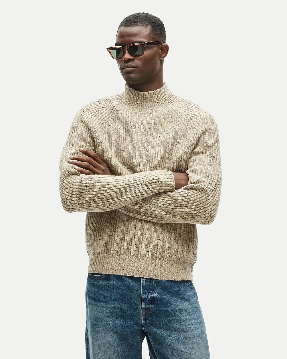 Mockneck Sweater in Wool by J.Crew