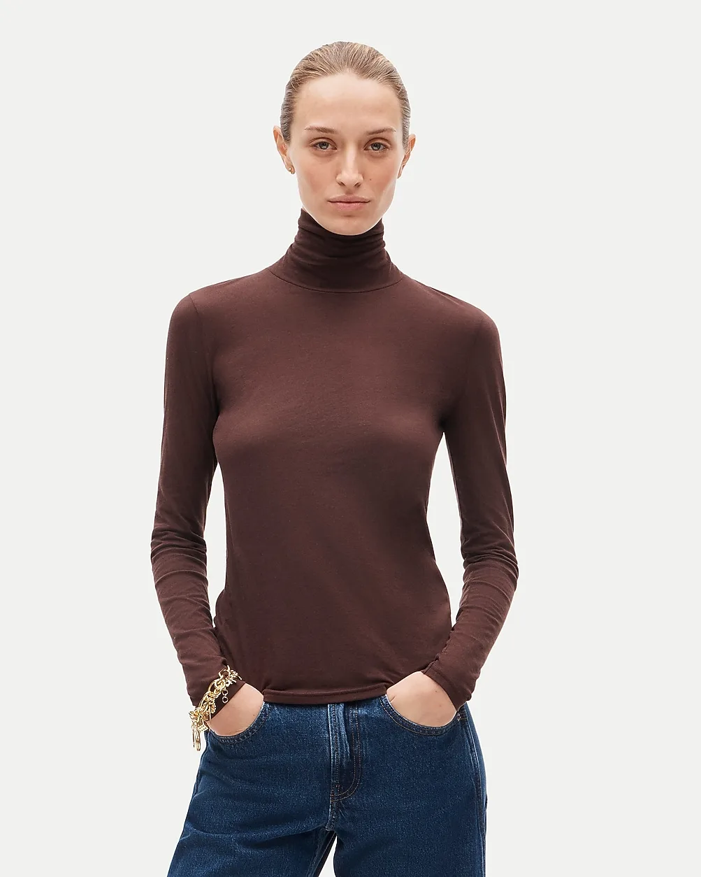 Feather Jersey Turtleneck by J.Crew