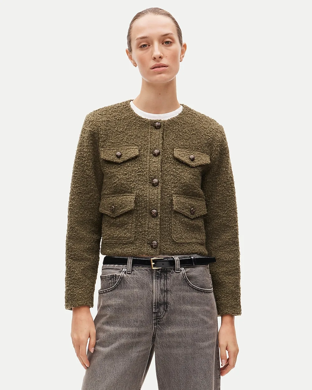 Knit Jacket in Boucl Wool Blend by J.Crew