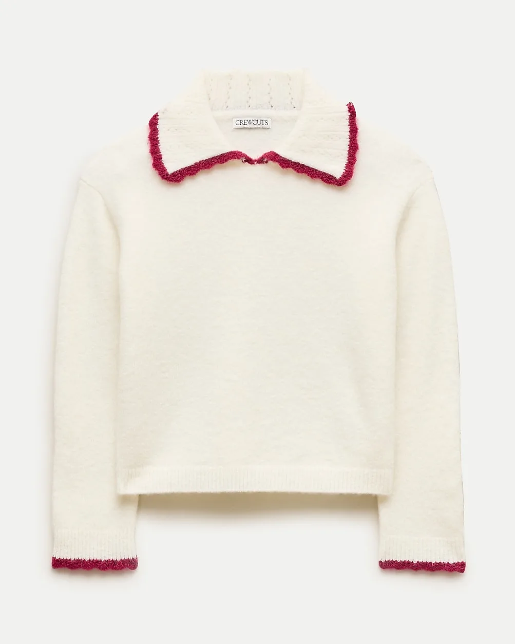 Scallop-Trim Sweater-Polo in Supersoft Yarn by J.Crew