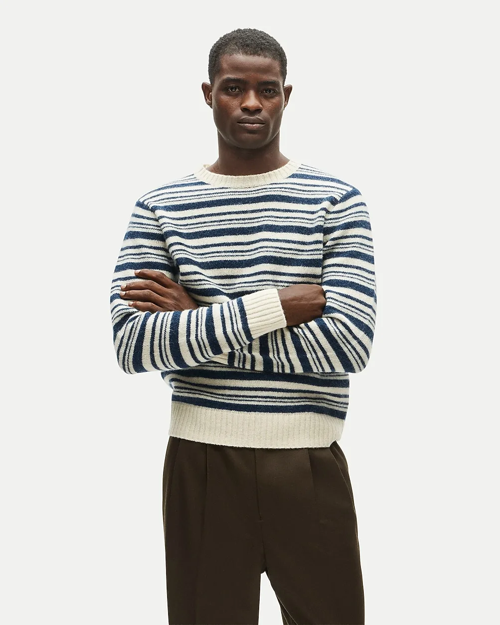 Soft-Washed Wool Sweater in Stripe