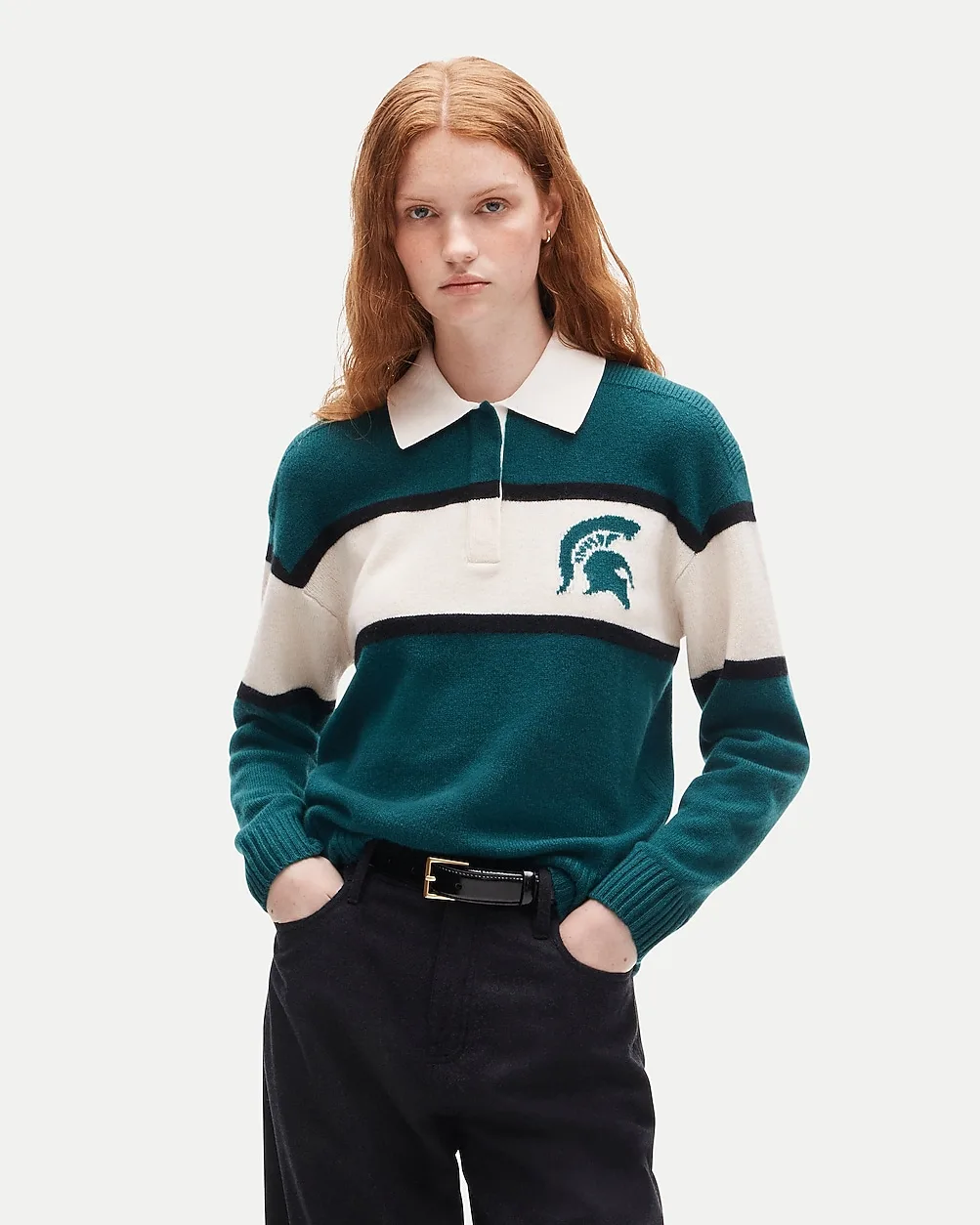 47 x J.Crew Vintage Wool Michigan State Rugby by J.Crew