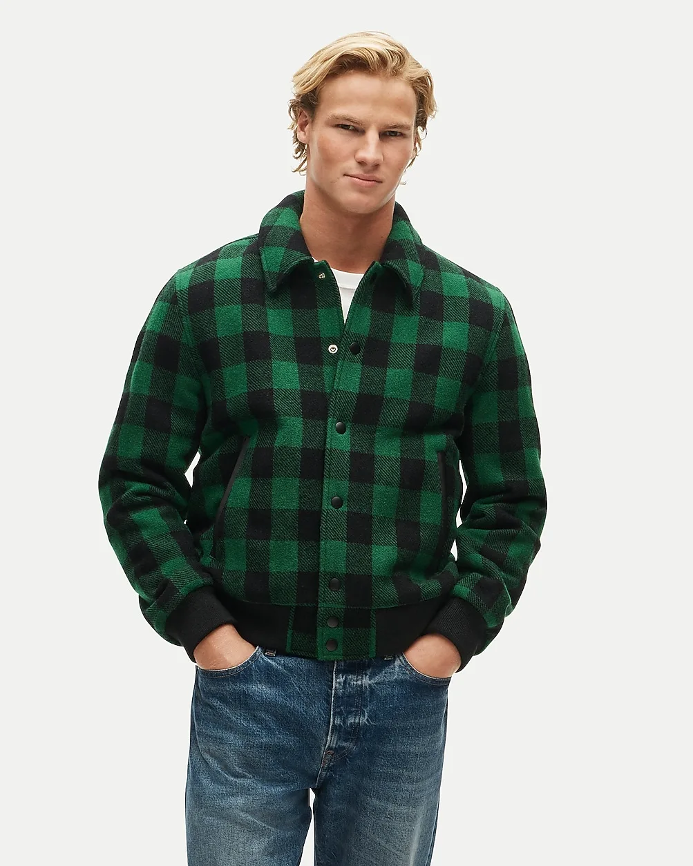 Wallace & Barnes Wool Jacket in Buffalo Plaid by J.Crew