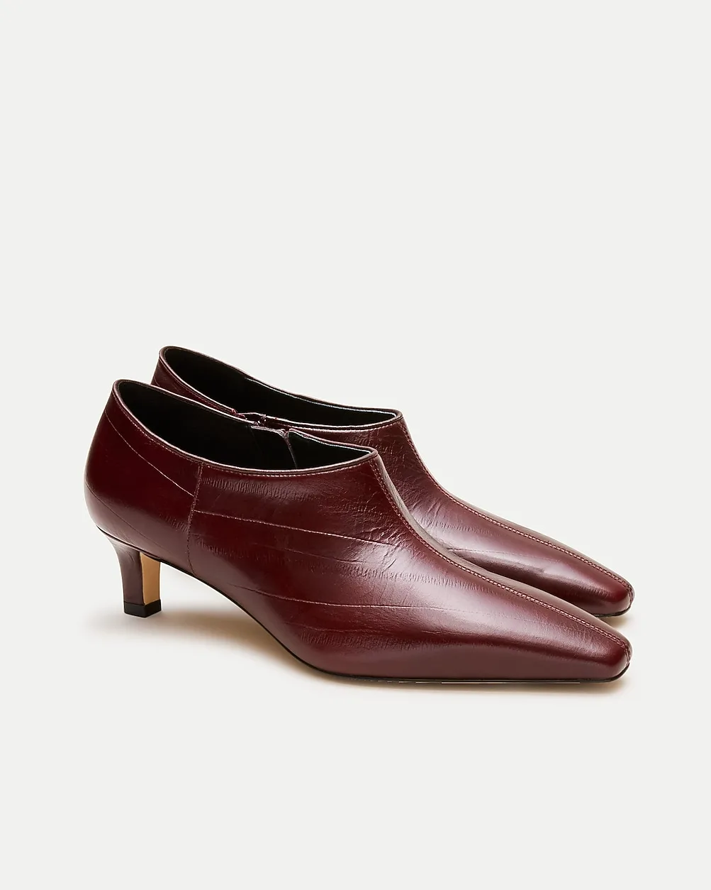 Sylvie Low Ankle Boots in Eel-Embossed Leather by J.Crew